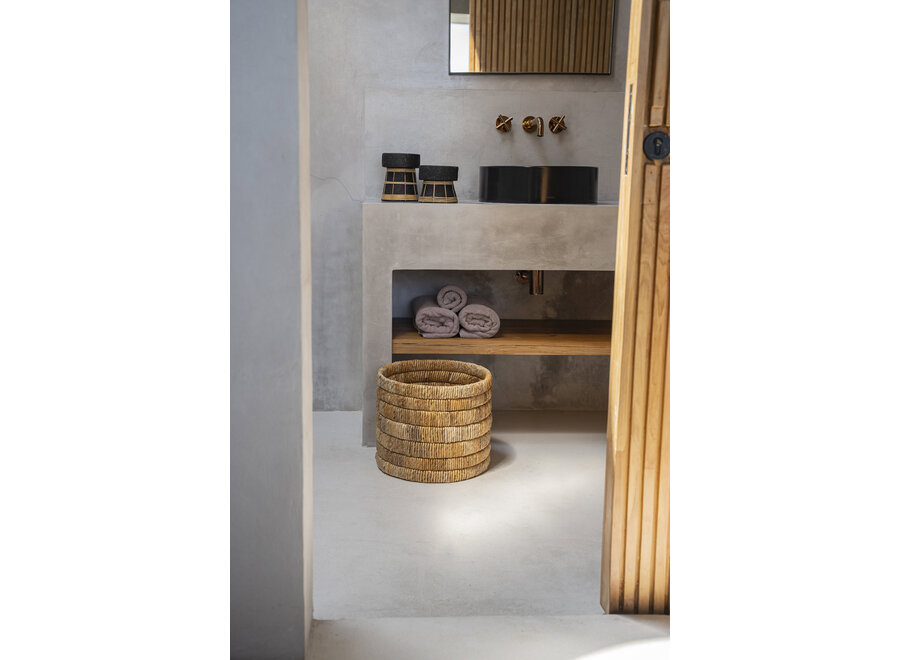 De Serene Kaarsenhouder - Zwart Naturel - M