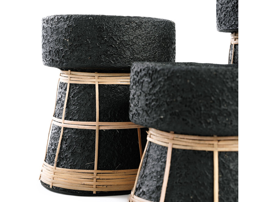 The Serene Candle Holder - Black Natural - M