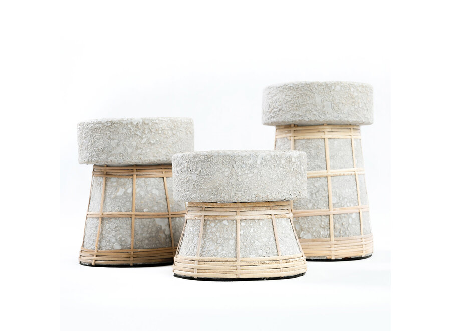 Il Portacandele Serene - Grigio Cemento Naturale - M