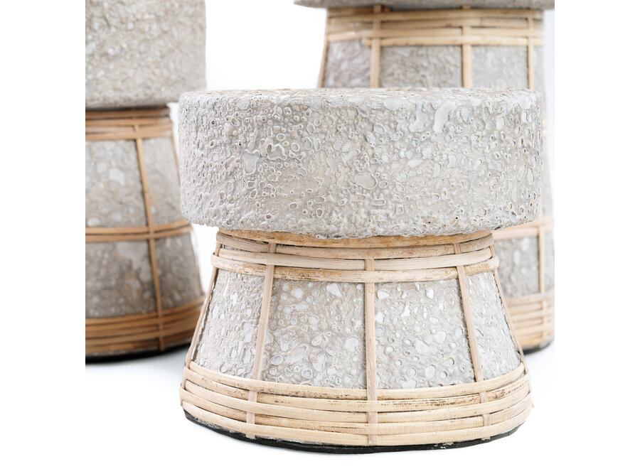 Le Bougeoir Serene - Béton Gris Naturel - M