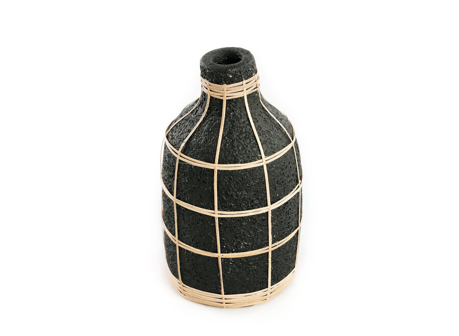 Die Whoopy Vase - Schwarz Natur - L