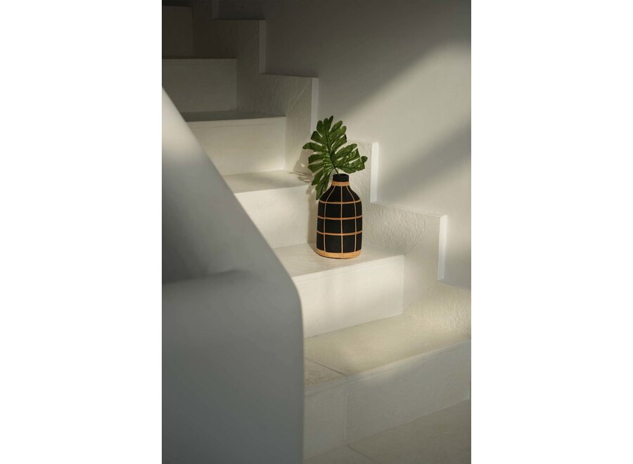 De Whoopy Vaas - Zwart Naturel - L