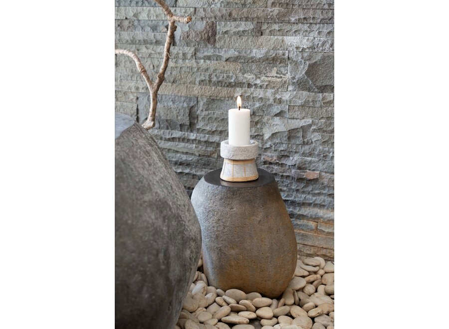 Il Portacandele Serene - Grigio Cemento Naturale - S