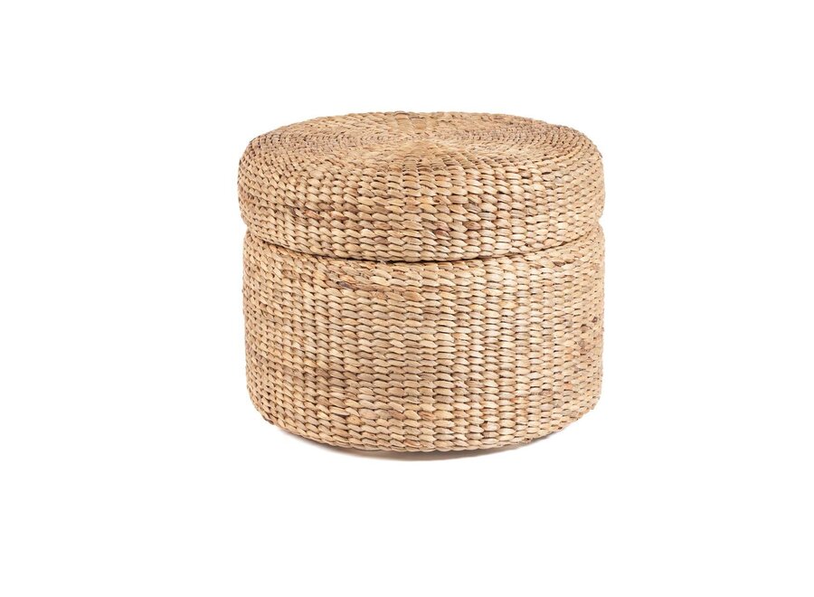 Le Pouf Coffre Rond - Naturel