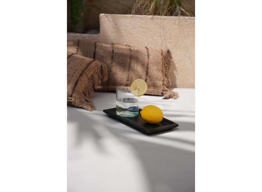 Der Gebrannte Sushi Teller - Schwarz - L