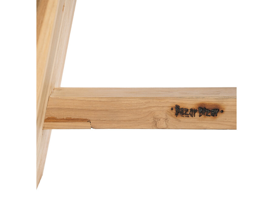 The Suar Stool with Leather - Natural Black