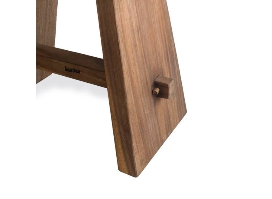 De Suar Kruk Met Leder - Naturel Zwart