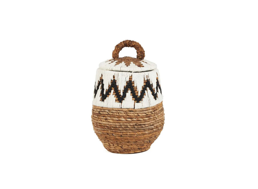 The Little Bay Beach Basket - Natural White - S