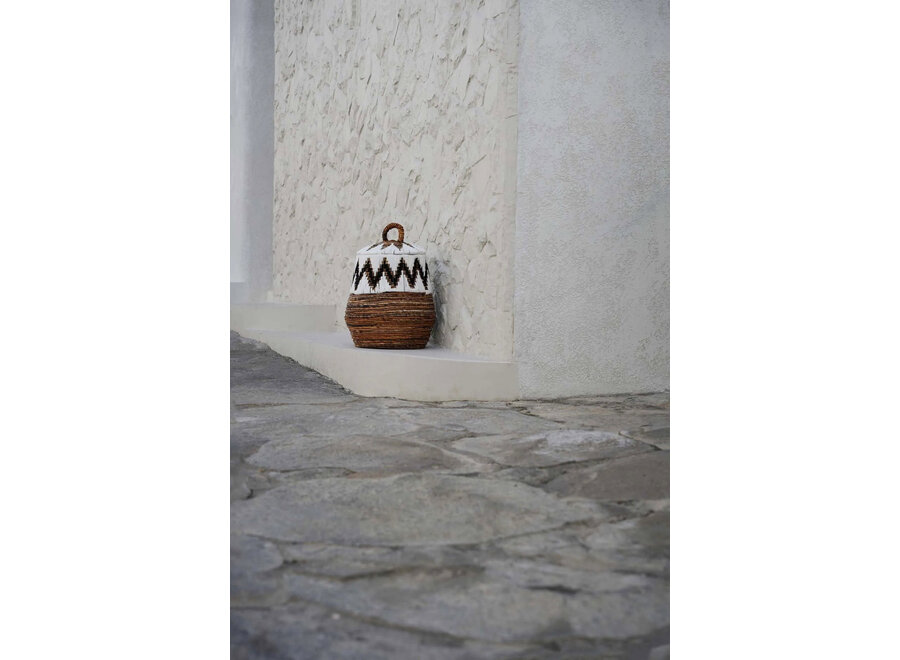 The Little Bay Beach Basket - Natural White - S