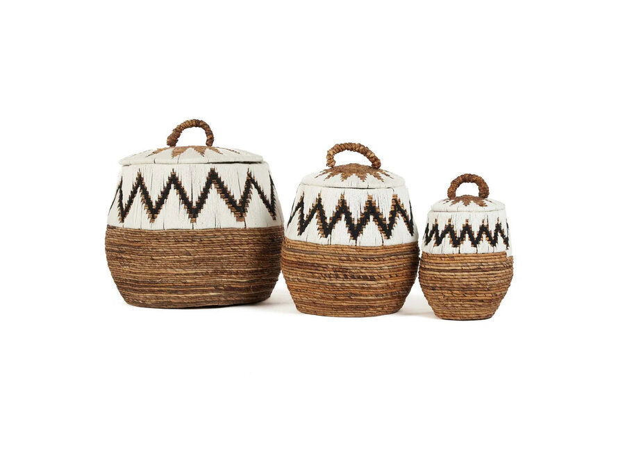 The Little Bay Beach Basket - Natural White - M
