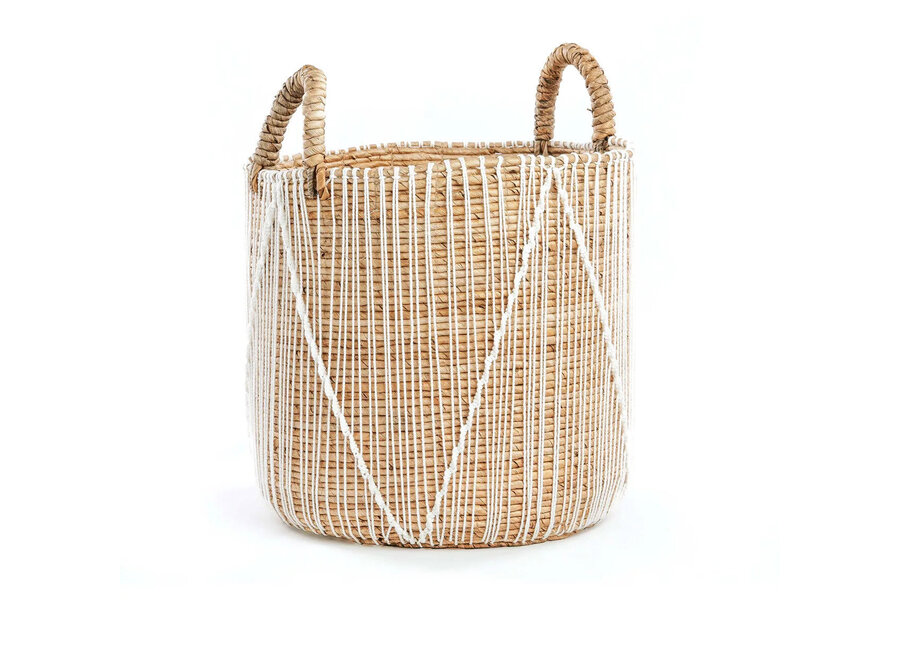 La Cesta De Macramé Con Costura Recta - M