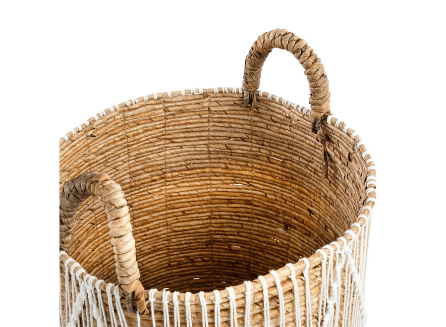 Le Panier Macramé À Couture Droite - M