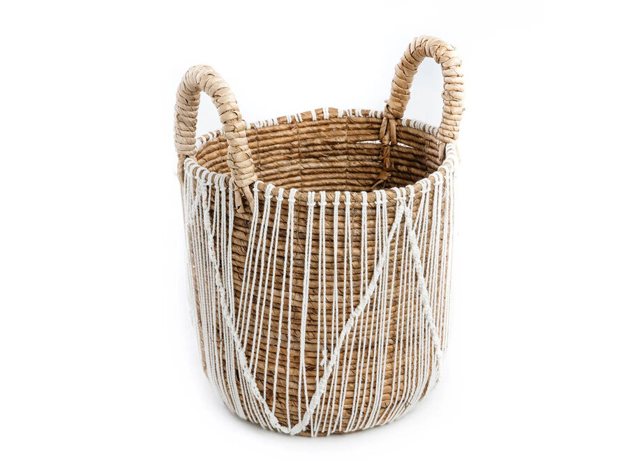 Le Panier Macramé À Couture Droite - M