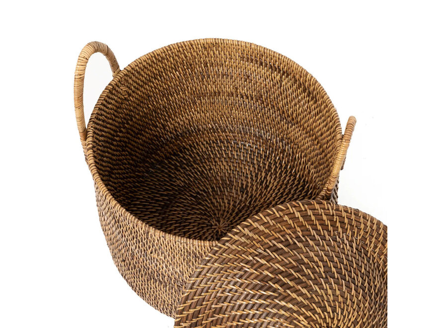 The Colonial Handles Basket - Natural Brown