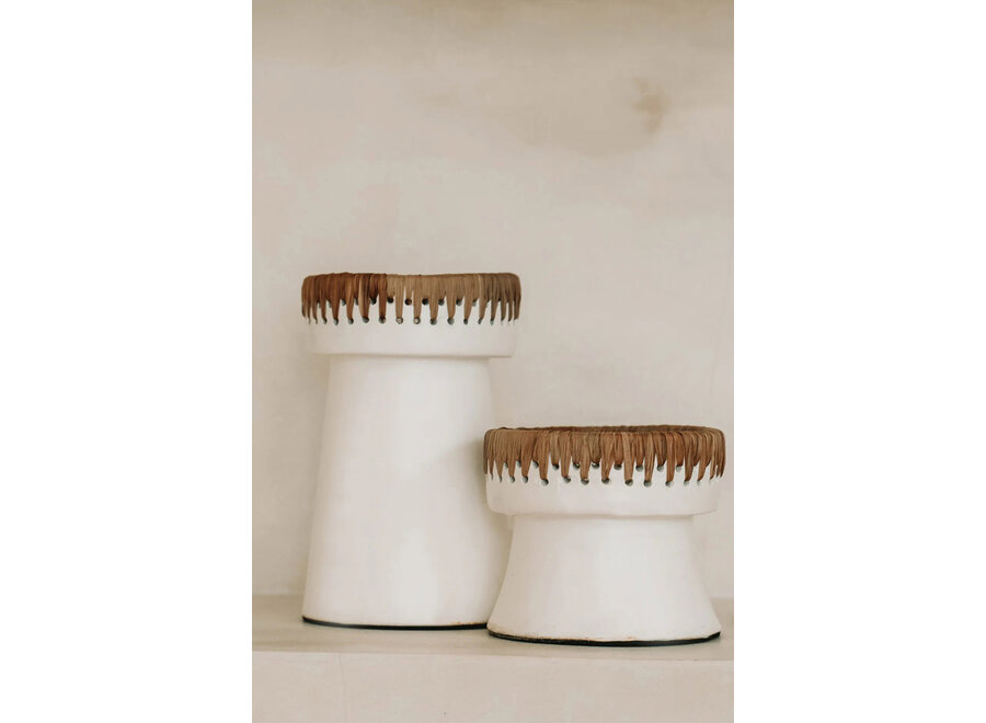 De Pretty Kaarsenhouder - Wit Naturel - S