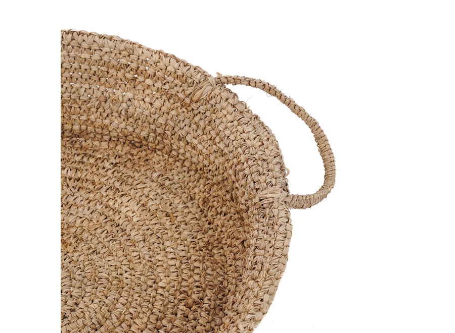 The Raffia Basket Trays - Natural - L