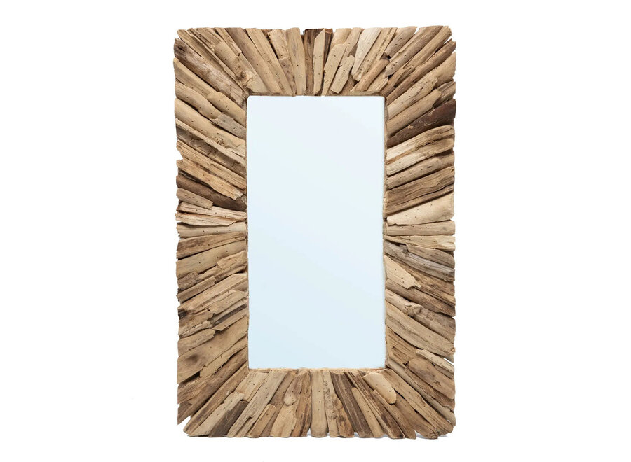 Le Miroir Driftwood Framed - Naturel - M