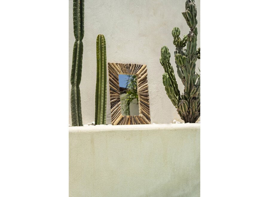 De Driftwood Framed Spiegel - Naturel - M