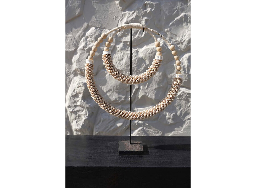 Collier À Double Coquillage Sur Pied - Naturel