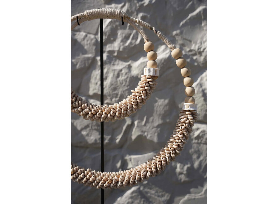 Collier À Double Coquillage Sur Pied - Naturel