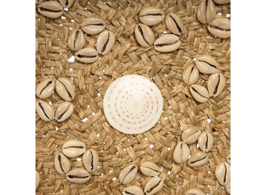 El Plato Caribe Shell - Natural Blanco - M