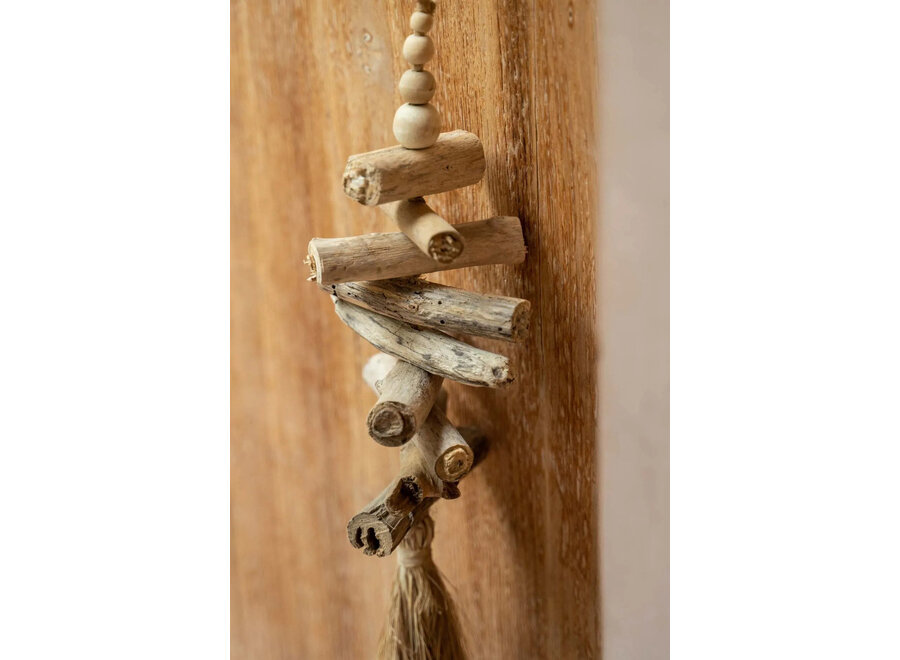 De Raffia Driftwood Hangdecoratie