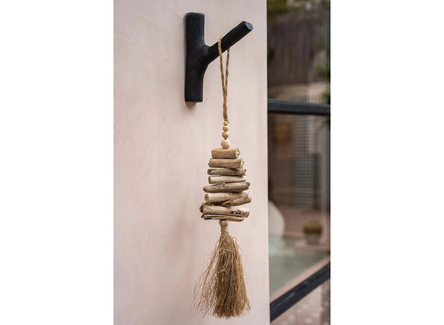 La Décoration Suspendue Raffia Driftwood