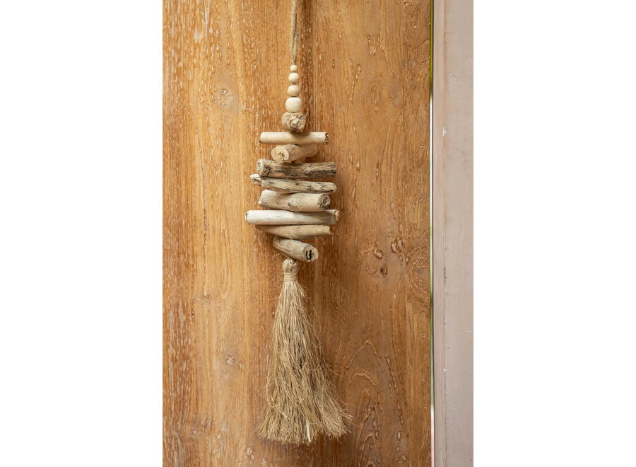Die Raffia Treibholz Hängedekoration