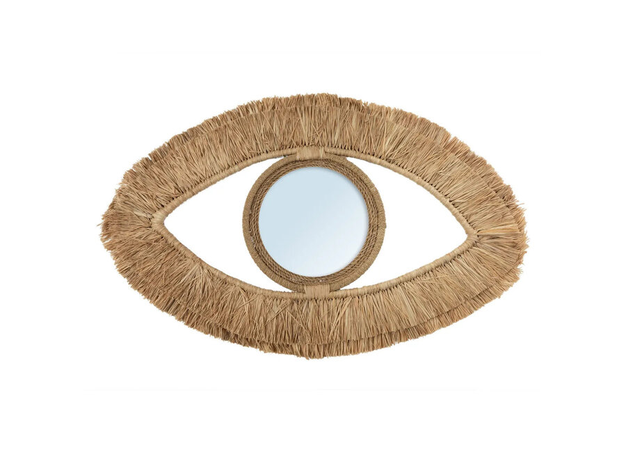 Der Raffia Eye Spiegel - Natur - M