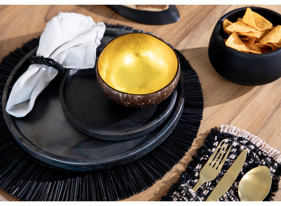 Il Portatovaglioli Beaded - Nero - Set Di 4