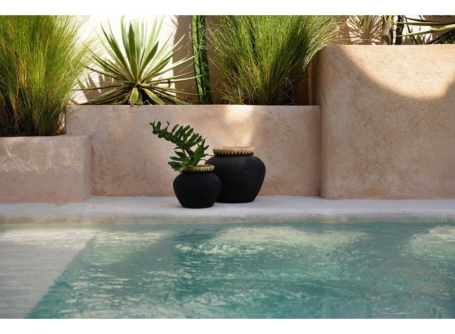 Die Styly Vase - Schwarz Natur - S