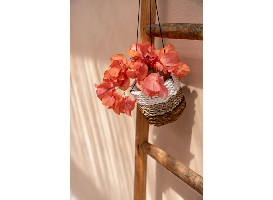 De Banana Leaf Planthanger - Naturel Wit