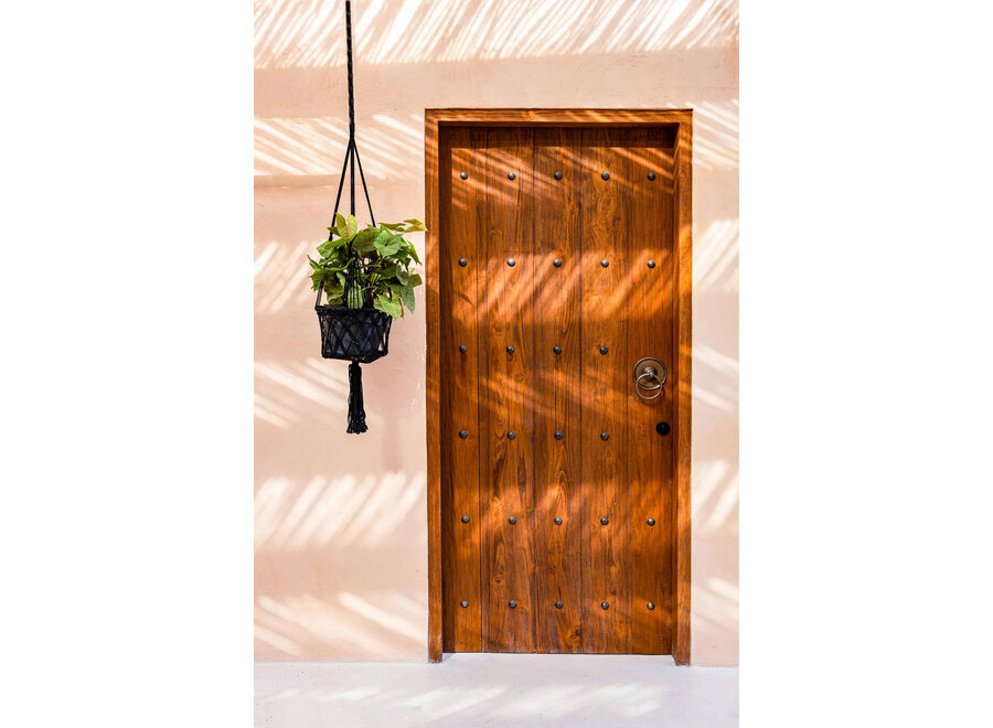 Der Macrame Plant Holder - Black - M