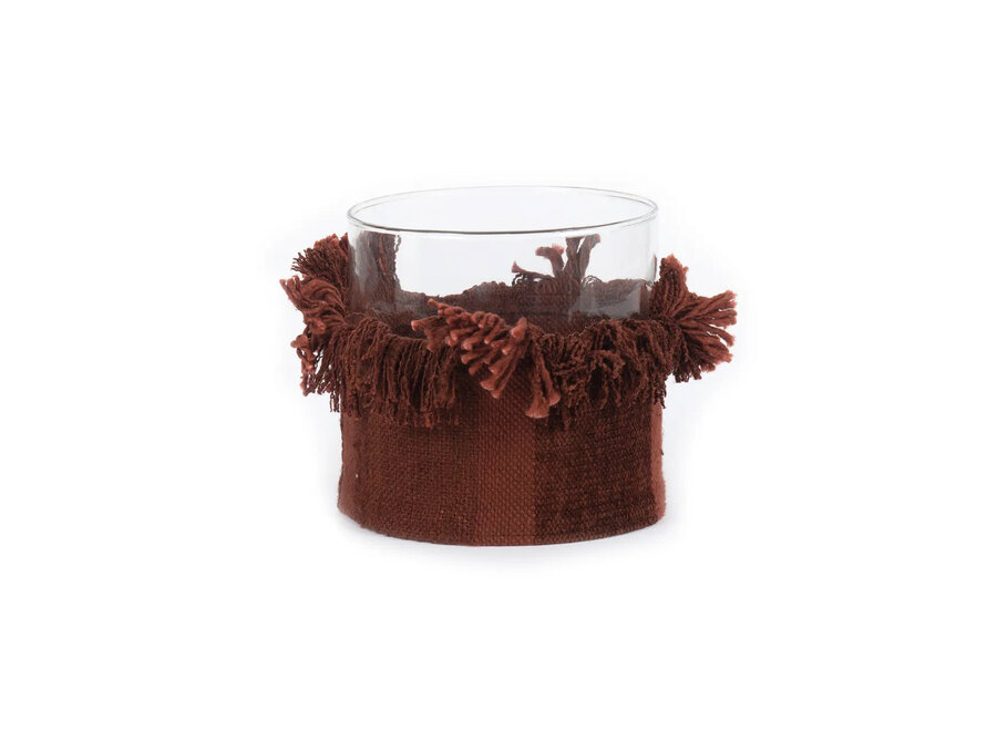 The Oh My Gee Candle Holder - Burgundy Velvet - XL