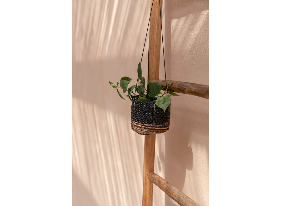 El Colgador De Plantas Banana - Negro Natural