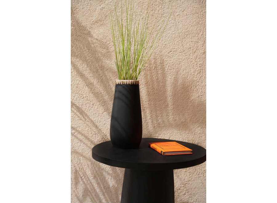 De Sneaky Vaas - Zwart Naturel - L