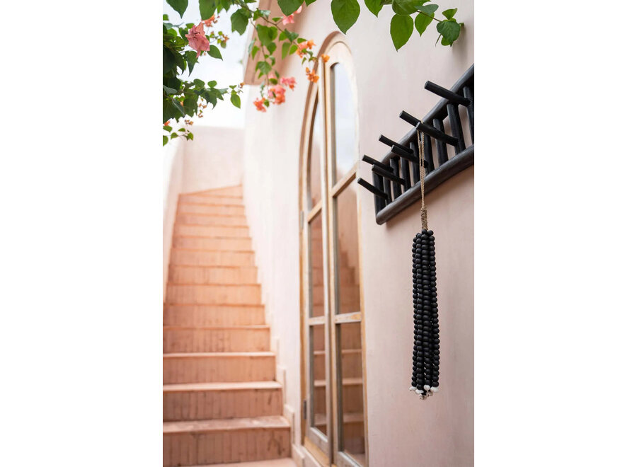 The Wooden Beads Tassel - Black
