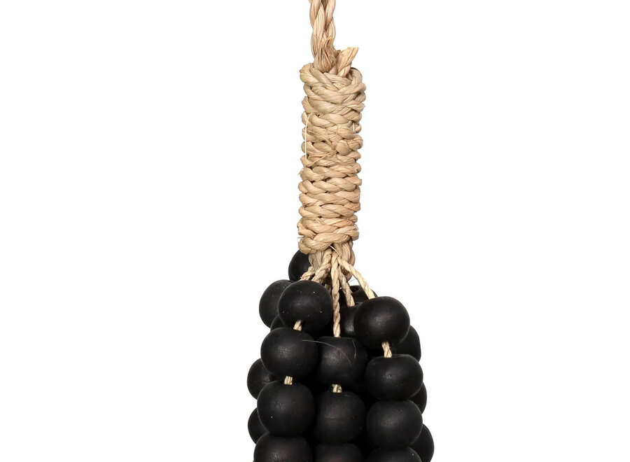 La Nappa Con Perline Di Legno - Nera