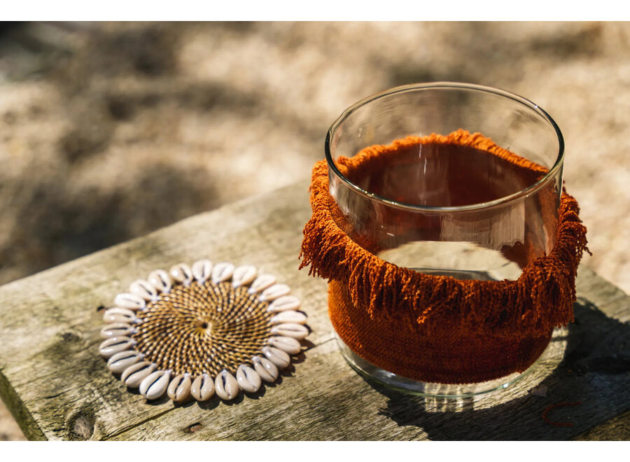 The Oh My Gee Candle Holder - Rust Velvet - S