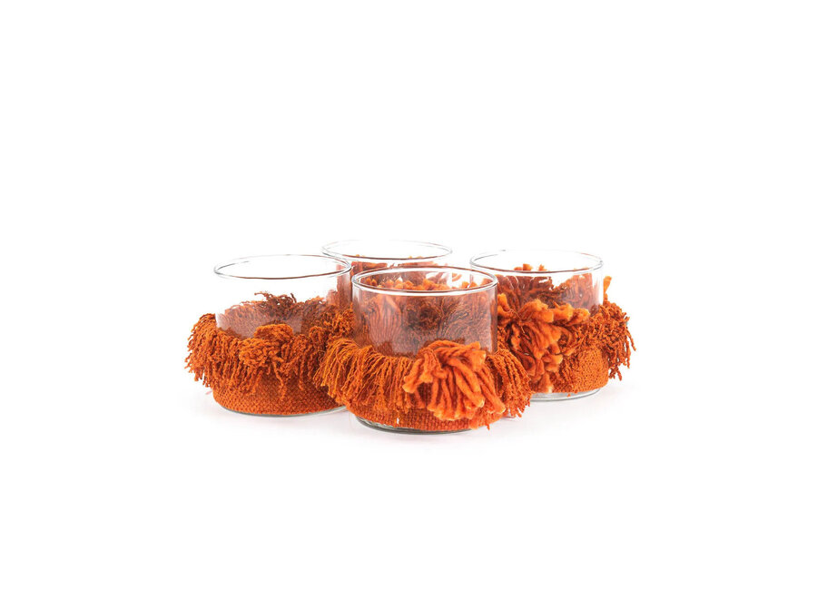 The Oh My Gee Candle Holder - Rust Velvet - S