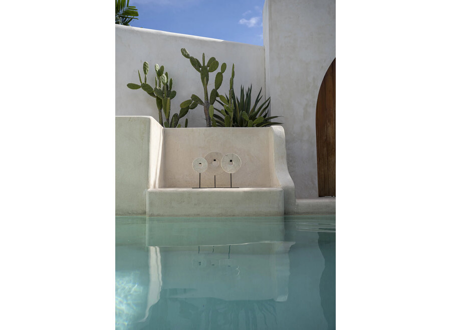 El Disco de Mármol Sobre Pedestal - Blanco - L