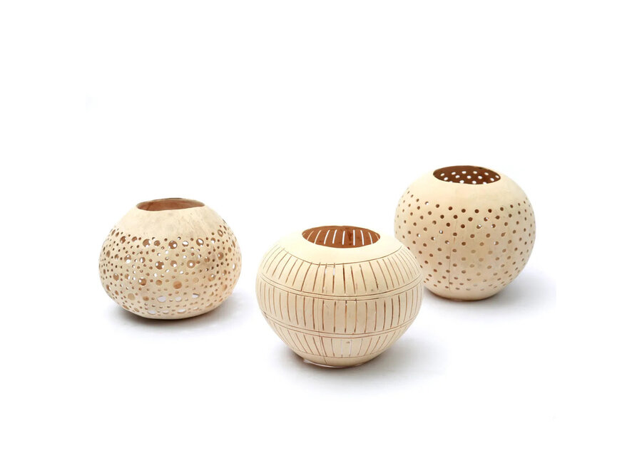 De Coconut Spot Kaarshouder - Naturel