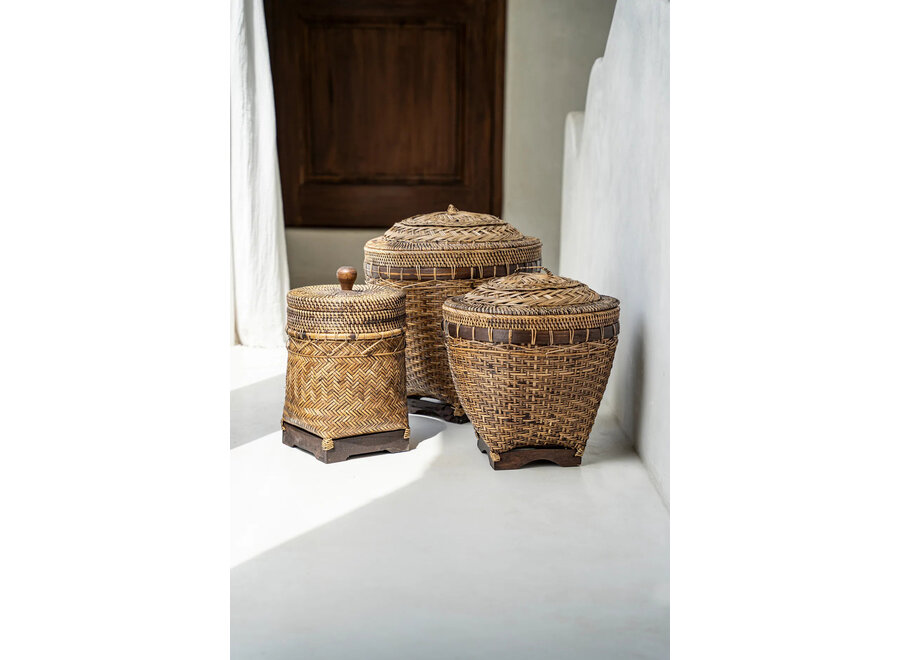 The Colonial Storage Basket - Natural Brown - M