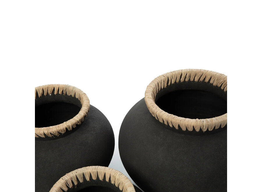 Le Vase Styly - Noir Naturel - M