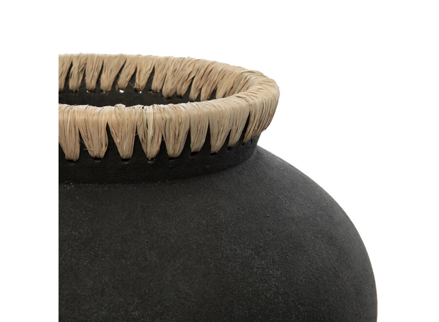 De Styly Vaas - Zwart Naturel - M