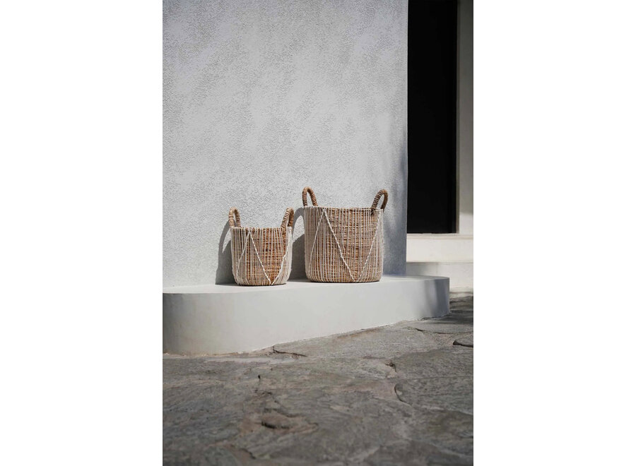 The Straight Stitched Macrame Basket - S