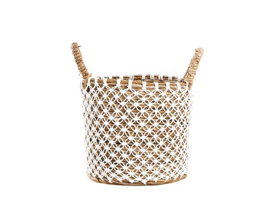 Le Panier en Macramé à Couture Croisée - S