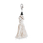De Cowrie Tassel Sleutelhanger - Wit