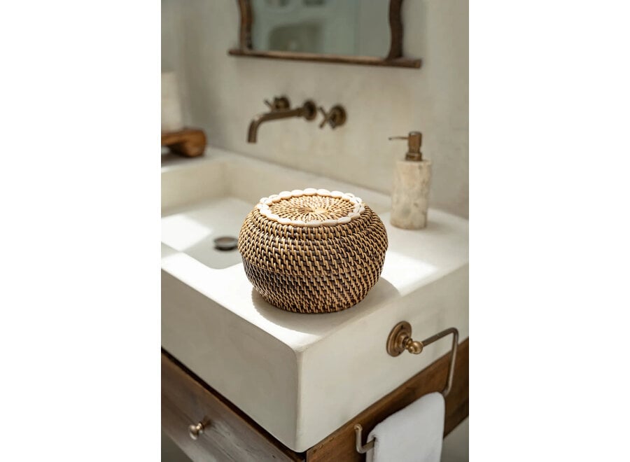 Il cestino coloniale Peek-a-Boo - Marrone naturale - S