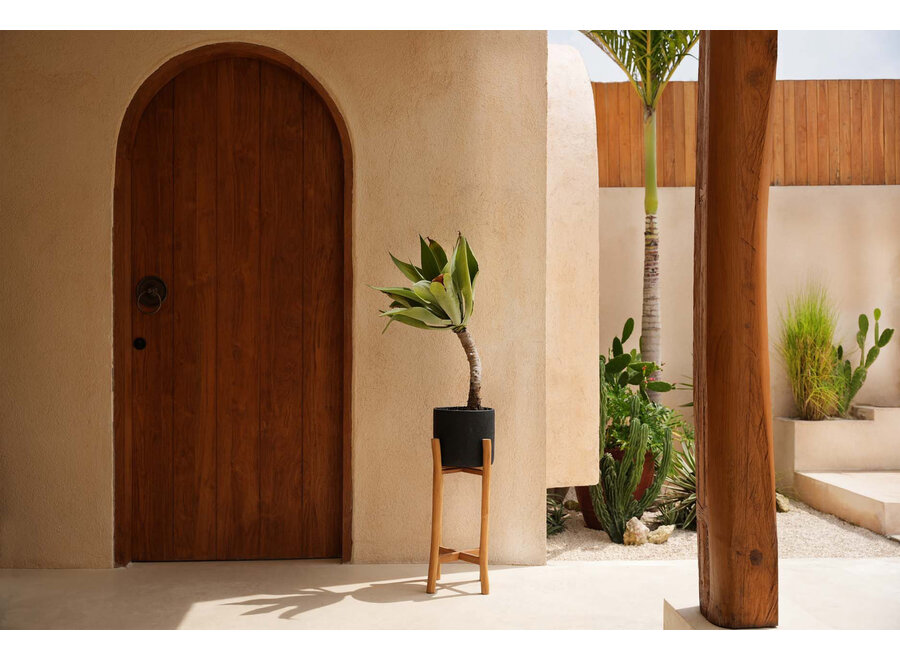 Il Porta Piante Charcoal Alto - Nero Naturale - L